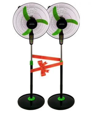 FS 1808 Stand Fan With Remote Control - 18"- Green Set Of 2