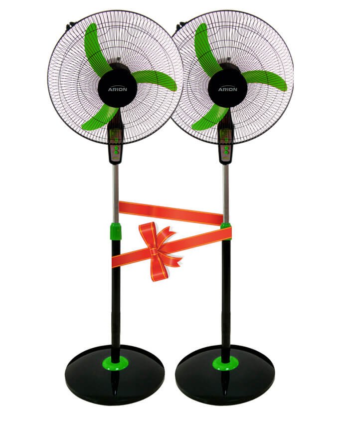 FS 1808 Stand Fan With Remote Control - 18"- Green Set Of 2