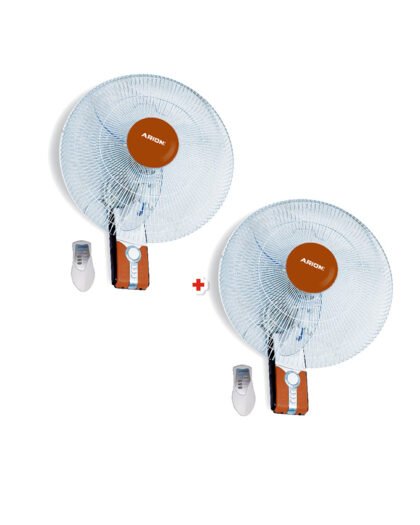 ARION Boeing Wall Mount Fan with remote control set of 2 - Brown