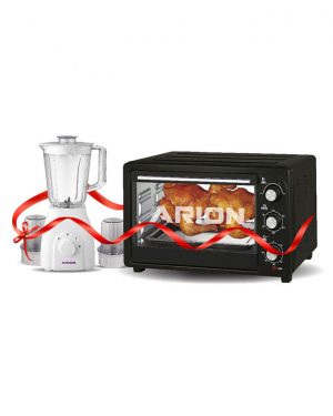 ARION Electric Oven 36L AR-3602R with Rotisserie, Black + ARION Filippo Blender 3 in 1 AR-312