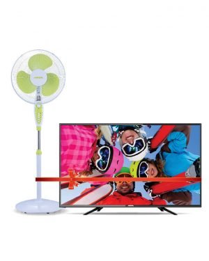 ARION tv Led hd 32 Inch Model AR-32T4 + ARION Stand Fan model FS-1608 – Gardenia Green
