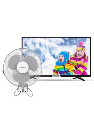 ARION Led Tv 49 Inch AR-49N4 – FHD, Black + ARION Windy Wall Mount Fan 16 WF-1604