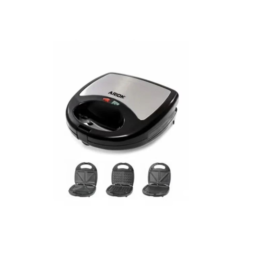 Arion 3-in-1 Multi-Function Sandwich Maker | Sandwich, Waffle, & Grill Plates 1500W Non-Stick