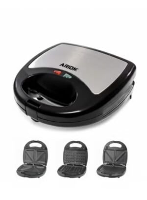 اريون صانعة الساندوتشات الذكية الخفيفة متعدد الوظائف 3 في 1 | أطباق ساندويتش، وافل، وشواء | 1500 واط غير لاصق